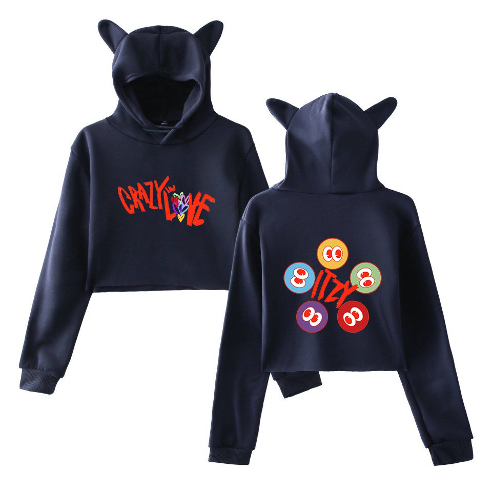 Itzy Crazy In Love Cropped Hoodie #1 - Image 5