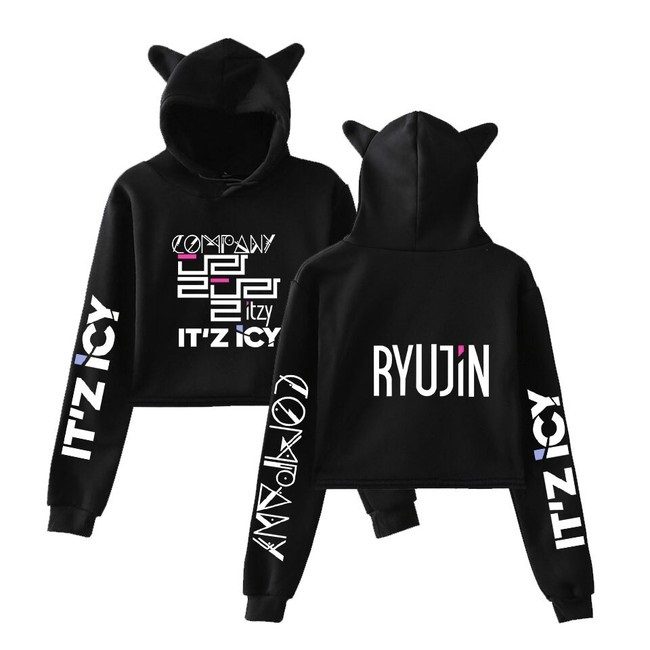 Itzy Ryujin Cropped Hoodie #1 - Image 3