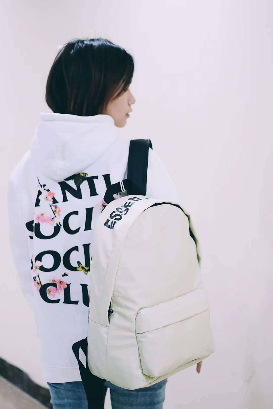 Backpack with kpop merchandise and fashion style.