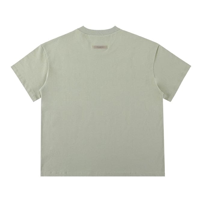 Plain beige K-pop merchandise t-shirt, casual style, crew neck, short sleeves, minimal design for fans of Korean pop culture.