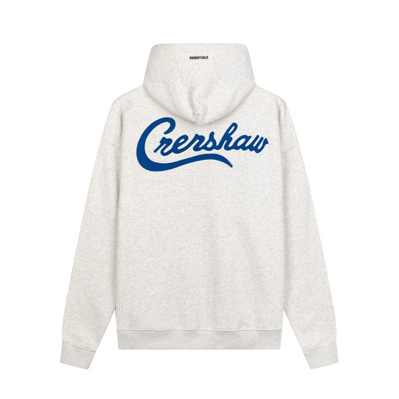 Creershaw logo hoodie in light grey, stylish and cozy K-pop merch apparel. Perfect for fans wanting to showcase their favorite K-pop group in casual wear. Made from soft, comfortable fabric.