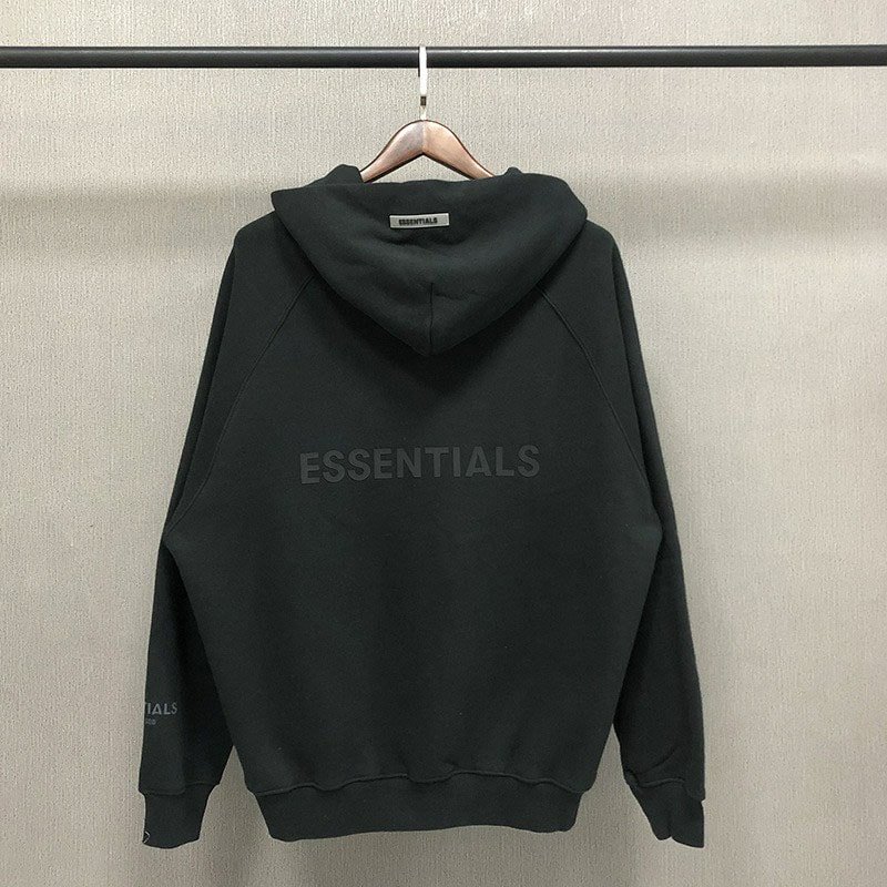 ESSENTIALS black hoodie with "ESSENTIALS" logo, perfect for twice K-pop merch fans. Comfortable, stylish, and ideal for everyday wear or concerts. High-quality material, minimalistic design, and versatile style.