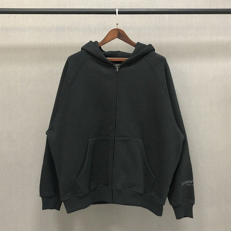 Black zip-up hoodie with K-pop merchandise branding. Ideal for fans wanting stylish and comfortable K-pop themed apparel. Perfect for everyday wear or concert outings.