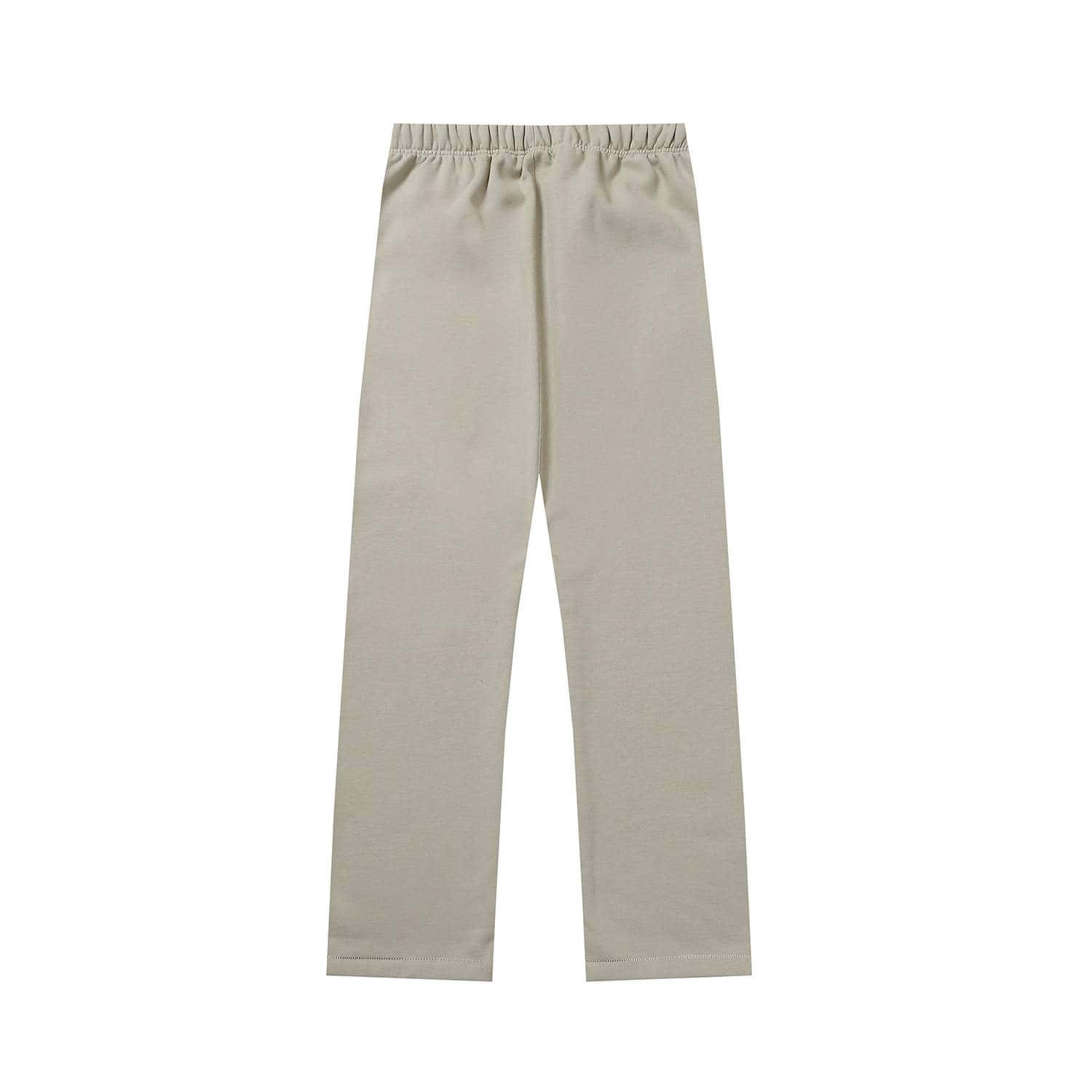 Comfy beige sweatpants for men and women, casual fashion loungewear, versatile everyday clothing.