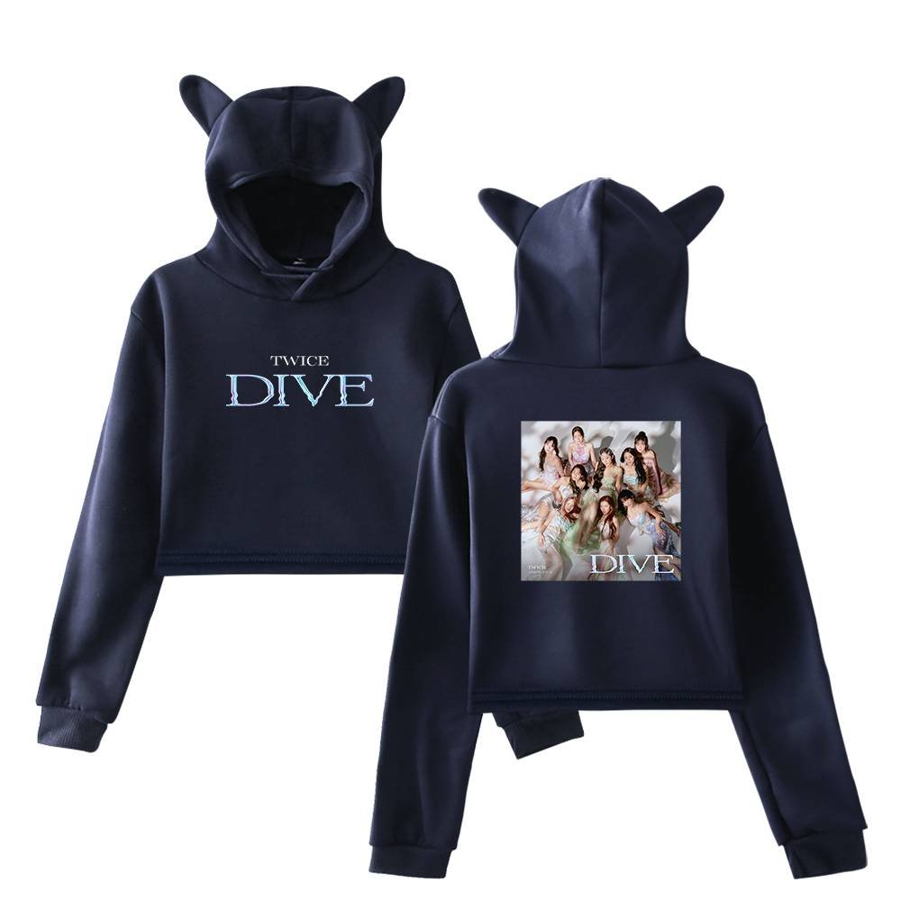 Twice Dive Cropped Hoodie #3 - Image 4