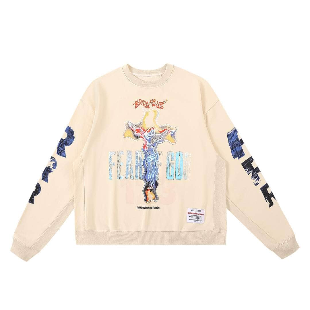 Vintage K-pop band sweatshirt with graphic artwork and bold text, perfect for fans and collectors. Unique design highlighting iconic imagery, ideal for everyday wear or concert merchandise.