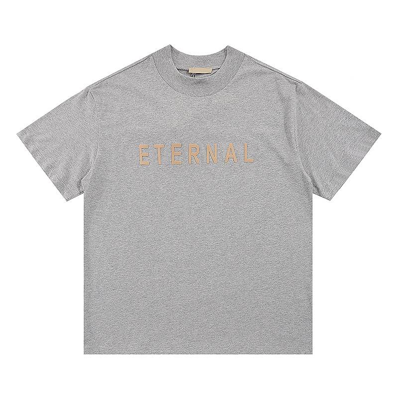 ETERNAL gray T-shirt with soft fabric, popular among K-pop fans for its minimalist style and connection to fandom merchandise. Ideal for everyday wear or K-pop themed events.