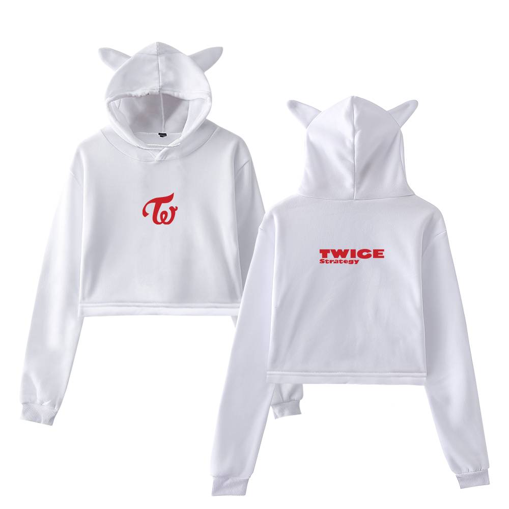 Twice Strategy Cropped Hoodie #3 + Gift - Image 3